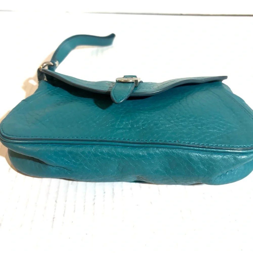 Cole Haan Turquoise Leather Wristlet